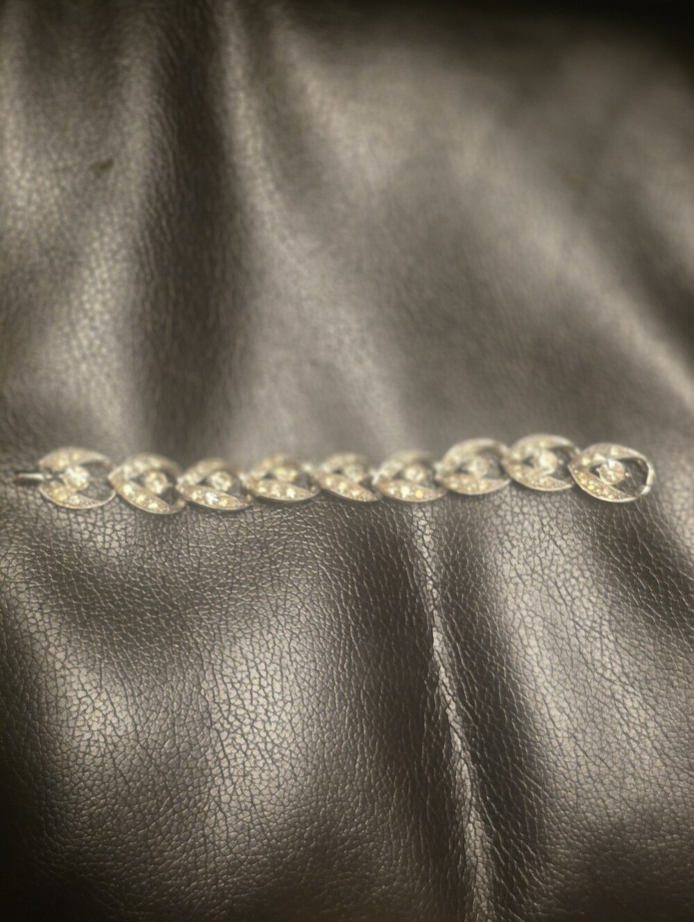 Elegant Silver-Tone 6 In Crystal Link Bracelet - Women's Jewelry Sarah Coventry